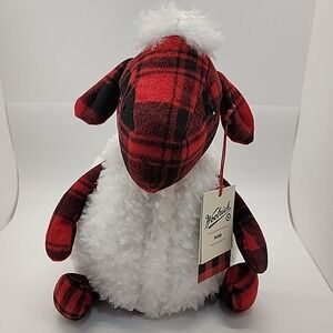 NWT Woolrich x Target Buffalo‎ Check Sheep Stuffed Animal Shearling Vest Removes